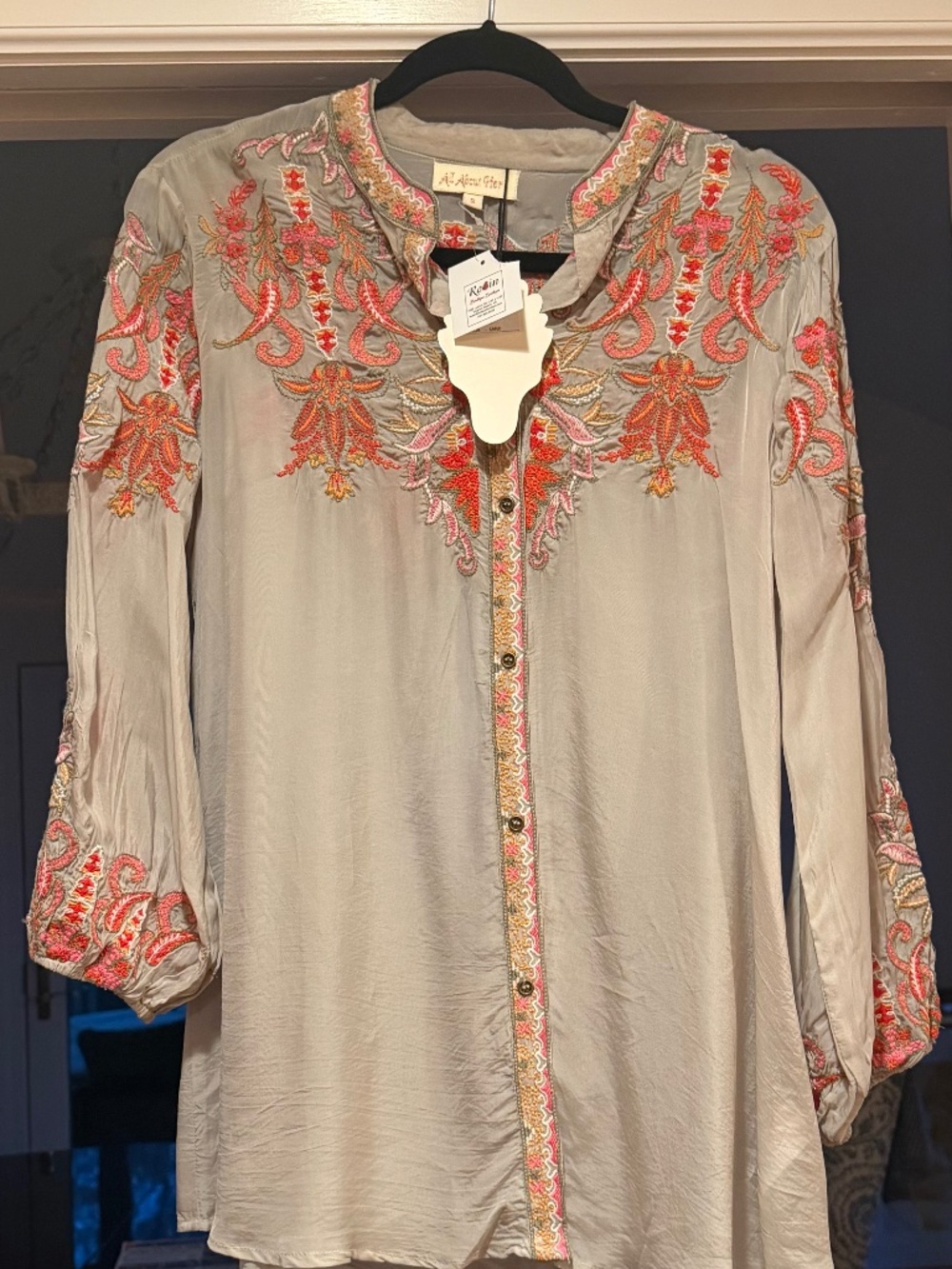 Gorgeous All About Her boho embroidered blouse
